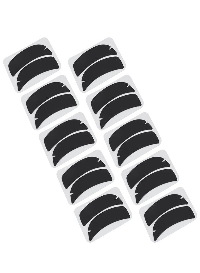 Uxsiya 10 Pairs Reusable Silicone Eyelash Extension Patches with Flexible Notch Under Eye Gel Pads for Eyelash Perming and Extensions Suitable for Beauty Salons (Black) - Image 1